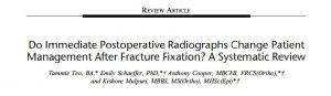 Do immediate Postoperative Radiographs Change Patient Management After Fracture Fixation? A Systematic Review https://hotopicstrauma.com/casos-clinicos/caso-clinico-mujer-65-anos-accidente-baja-energia/